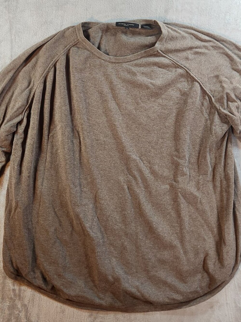 Plus Size Taupe Cotton Sweater 2x